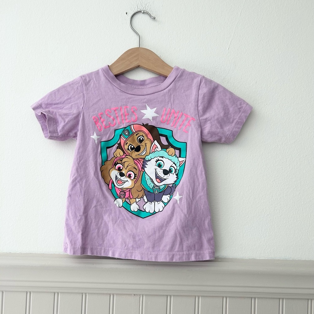 Paw Patrol Girls 2T Toddler Lavender Purple Besties Skye Cotton GraphicTee
